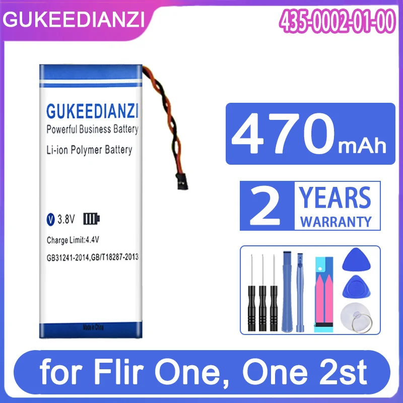 Gukeedianzi Batteria Di Ricambio 435-0002-01-00 470Mah Per Flir One 2St