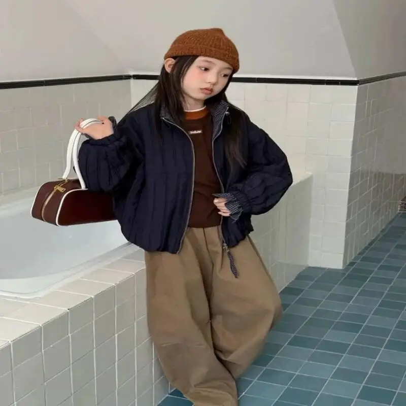 2025년 신상 인기 여아 두꺼운 패딩 코튼 재킷 아동용 따뜻한 코트 아우터웨어 가을 겨울 패션 의류