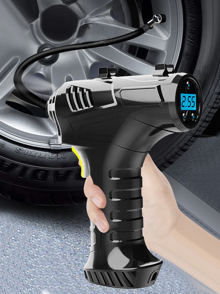120W Wired/Wireless Car tyre inflator Portable Rechargeable Air Compressor Digital Car Automatic Inflatable Pump Equipment