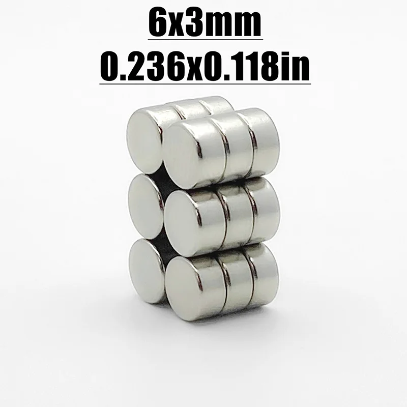 10/50/100/200 Pcs 6x3 Neodymium Magnet 6mm x 3mm N35 NdFeB Round Super  Powerful Strong Permanent Magnetic imanes Disc 6x3