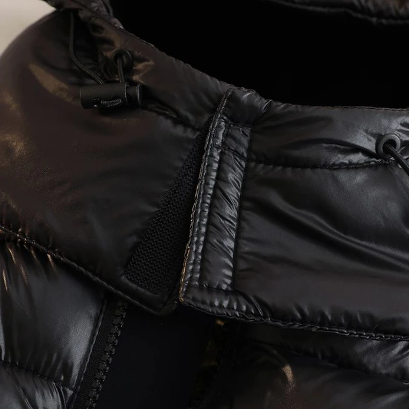 Men Trendy Down Cotton Vest Autumn Winter Men Thicken Cold Protection Warm Sleeveless Outwear Large Size Hooded Casual Waistcoat