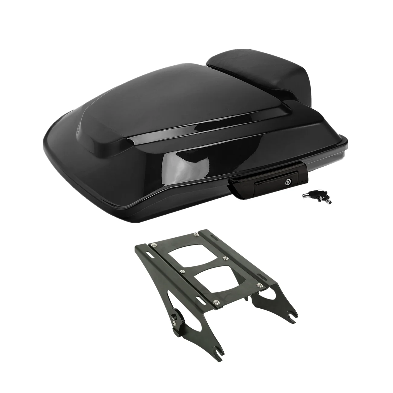 

Motorcycle Black Razor Pack Trunk Pad & Rack For Harley Touring Ultra Limited Road Glide Special Road King Electra Glide 2014-22