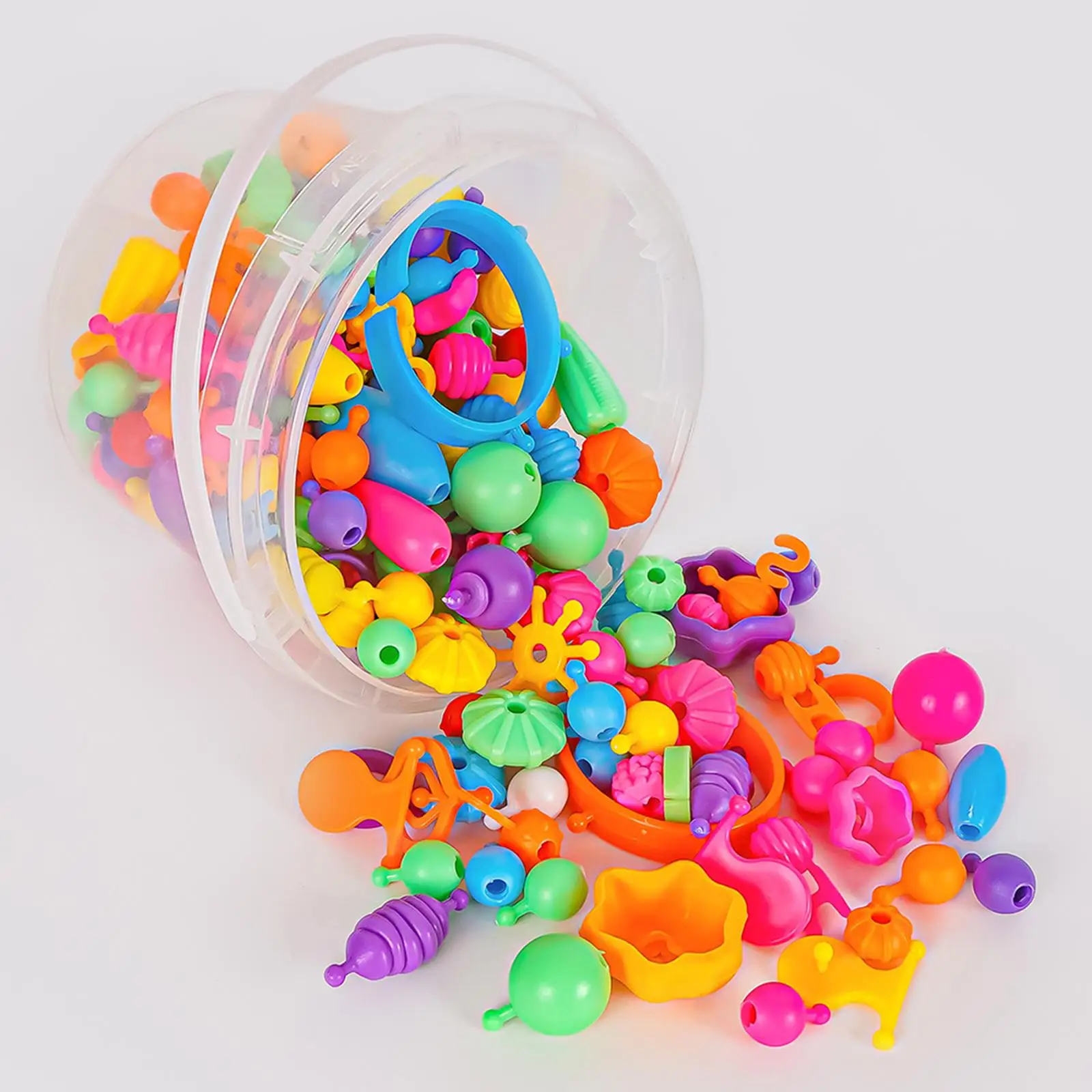 Beads Kids Jewelry Making Kit DIY Arts Crafts Supplies Snap Bead Toys for Hairband Bracelet Earrings Necklace Birthday Gift