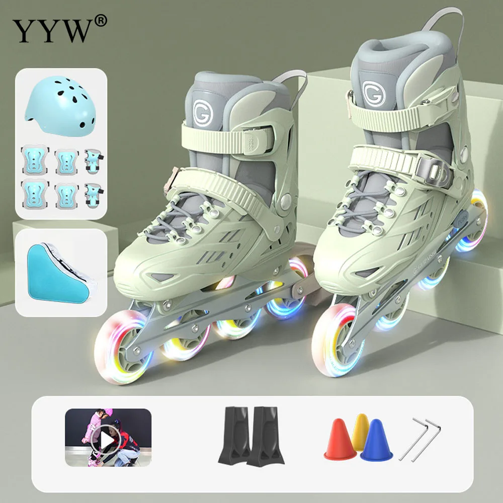 ​Professional Inline Roller Skates Woman Man Kids Speed Skate Shoes Outdoor Speed Skating 4 Wheels Sneaker Free Style Sneakers