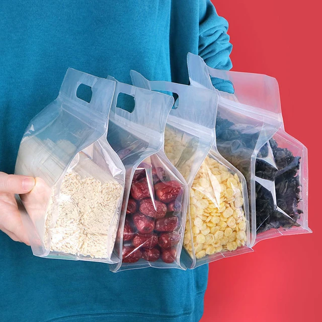 Sacchetto per alimenti per frutta da 1 pezzo sacchetti per la conservazione  dell'acqua a chiusura lampo addensare sacchetti per alimenti per  frigorifero per Snack secchi sacchetto di imballaggio portatile in plastica  