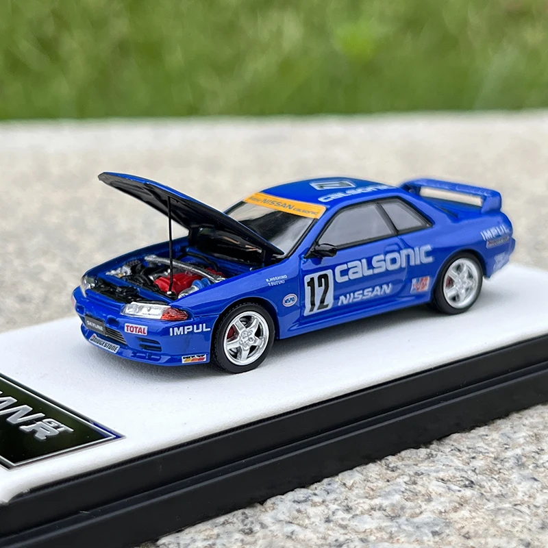 

TM 1/64 GTR R32 Calsonic Blue #12 отлитых под давлением полностью открытых коллекций 2023, подарок, масштабная модель автомобиля