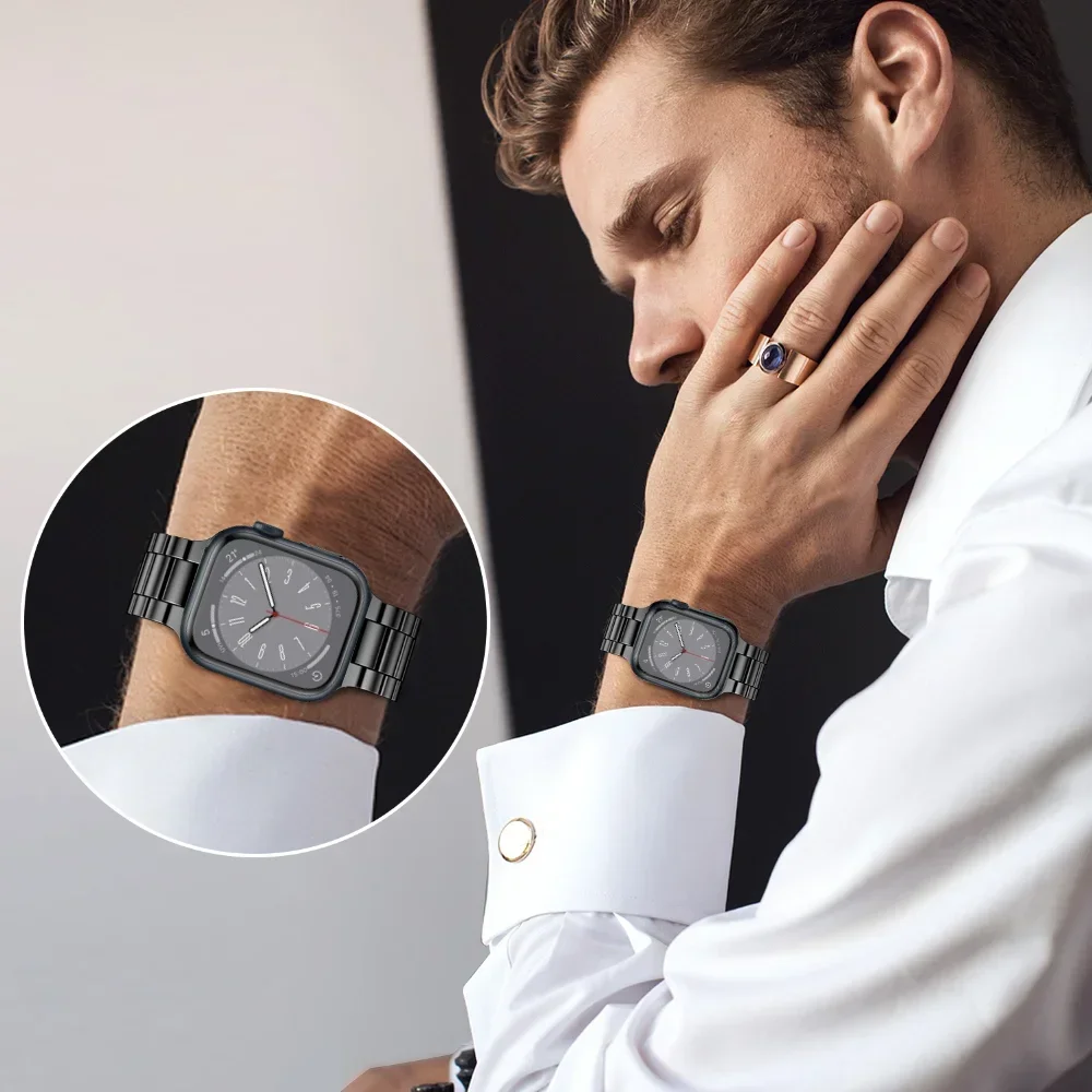 Elegant Stainless Steel Watch Band - Premium Metal Strap Bracelet