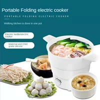 Folding Silicone  Kettle Travel Water Heating Boiler Noodles Soup Pot Food Cooker Hotpot Cooking Skillet 2