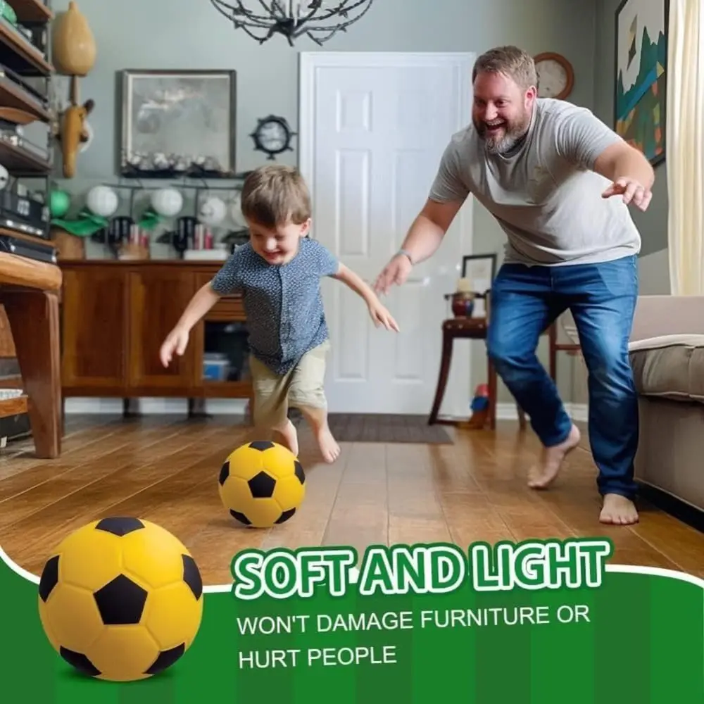 High-Density PVC Football Easy to Grip Indoor Activities Soccer Ball Lightweight Squeezable Training Ball Outdoor Sports