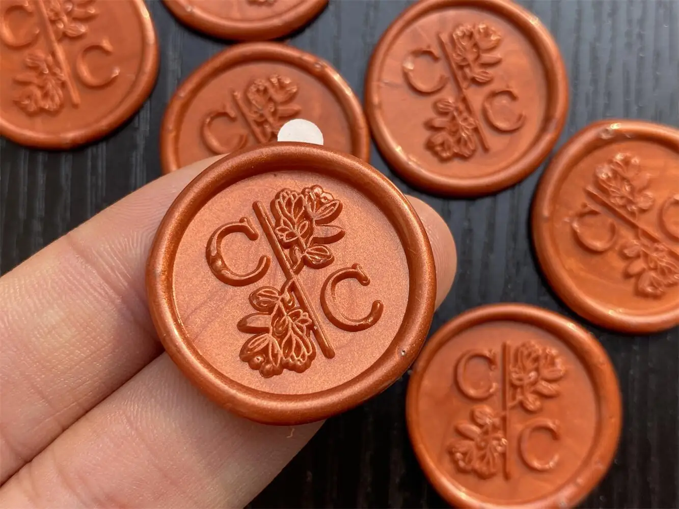 

100Pcs Wax Seals for Custom Your Logo or 2 Initials, Personalized Wedding Wax Seal Stickers, Self Adhesive Wax Seals For Wedding