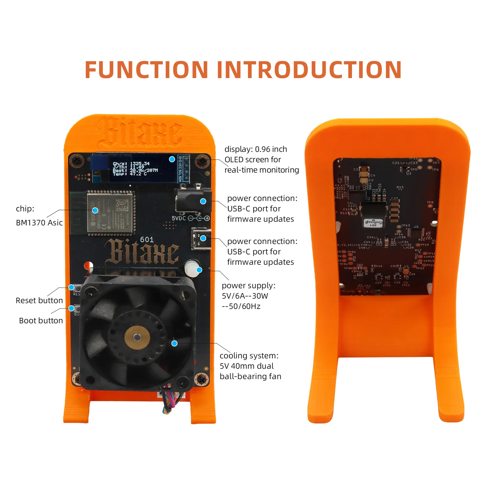 Bitaxe Gamma 601 ASIC マイナー サイレントモデル Amazon.com: Bitaxe Gamma 601 BTC Miner 1.2TH/s, BM1370 ASIC