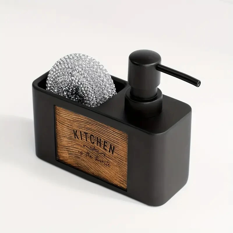 Kitchen Soap Dispenser, Bathroom Hand Wash Bottle with Refillable Soap Container and Cleaning Ball