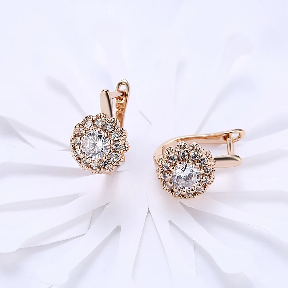 DOTEFFIL 925 Sterling Silver Flower AAA Zircon Earring Ear Clip Woman Wedding Engagement Jewelry ear clip earrings clip earrings ear clip
