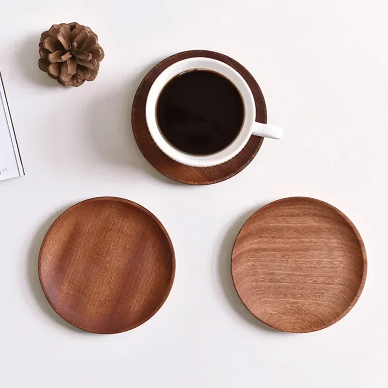 Walnut Wooden Tray Ins Wind Small Wooden Plate Japanese Rectangular Dinner Plate Cake Bread Coffee Tea Solid Wood Plate Tray 3