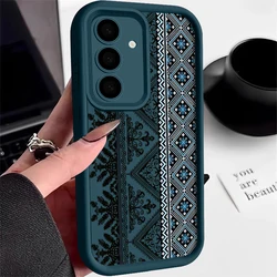 Vintage Patterns Phone Case - Timeless Design with Enhanced Protection - Galaxy A27 (A805 Blue)