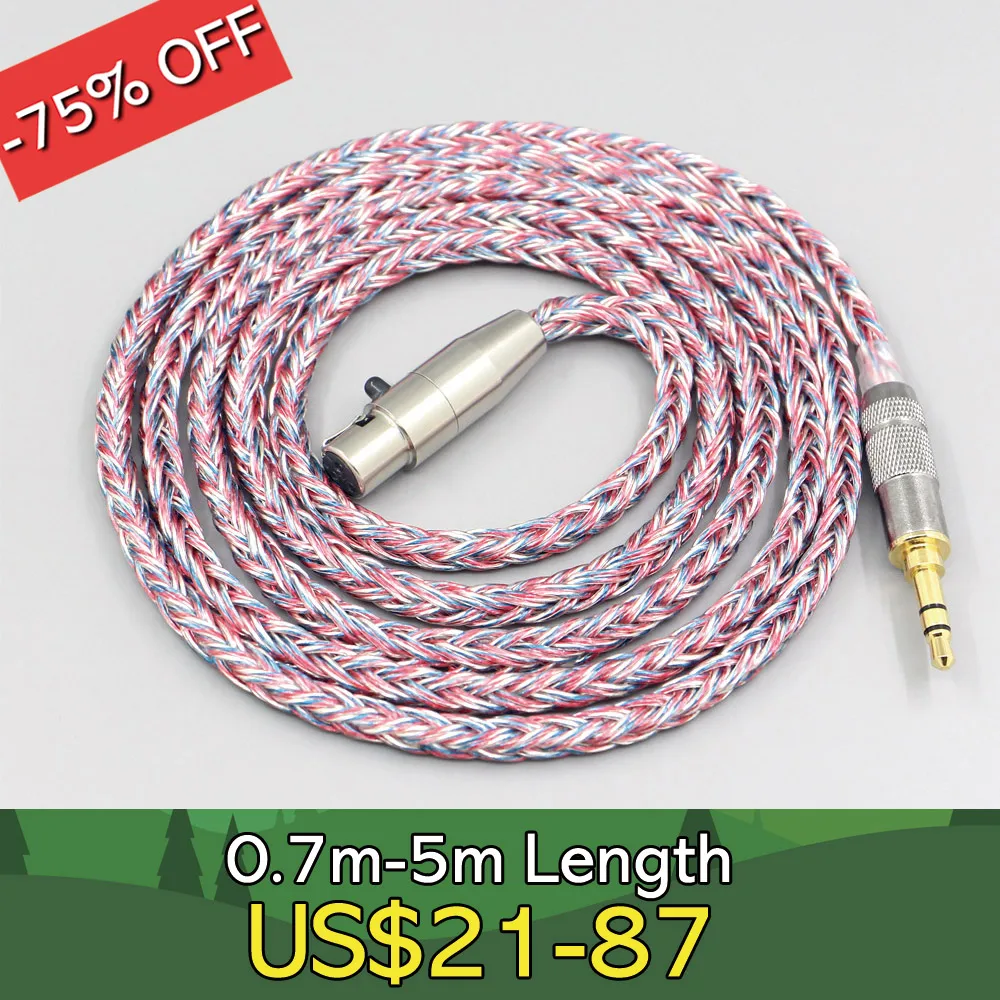 

16 Core Silver OCC OFC Mixed Braided Cable For AKG Q701 K702 K271 K272 K240 K141 K712 K181 K267 K712 Headphone LN007602