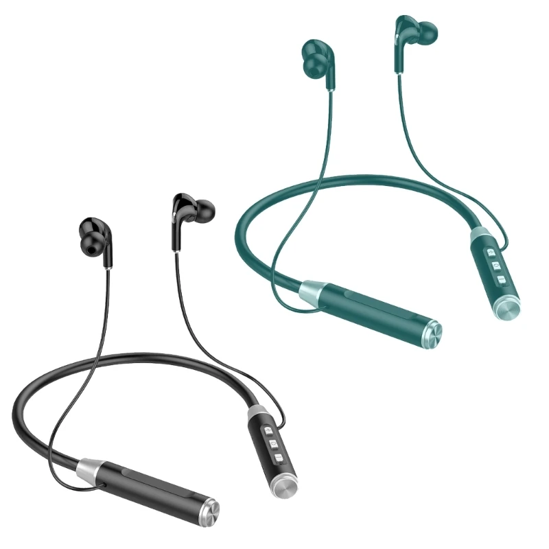 

Wireless Bluetooth-compatible Earphones Waterproof Neckband Headphones Neck Hanging Earbud Lower Power Consumption