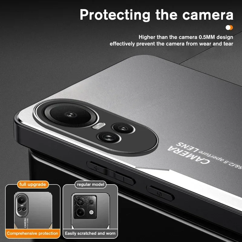 Luxury Aluminum Alloy Armor Cover with TPU Soft Edge Case