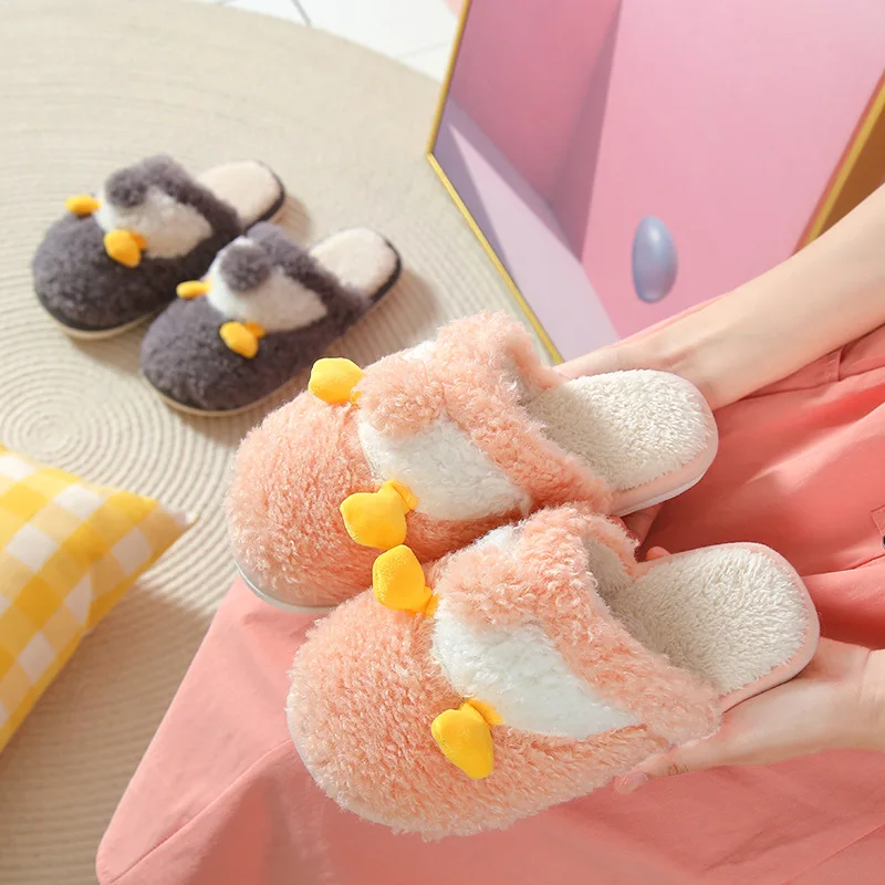 slippers women Women Winter Fuzzy female Non Skid Indoor Home comfy Female Floor Shoes House Ladies Fluffy slippers Non Slip