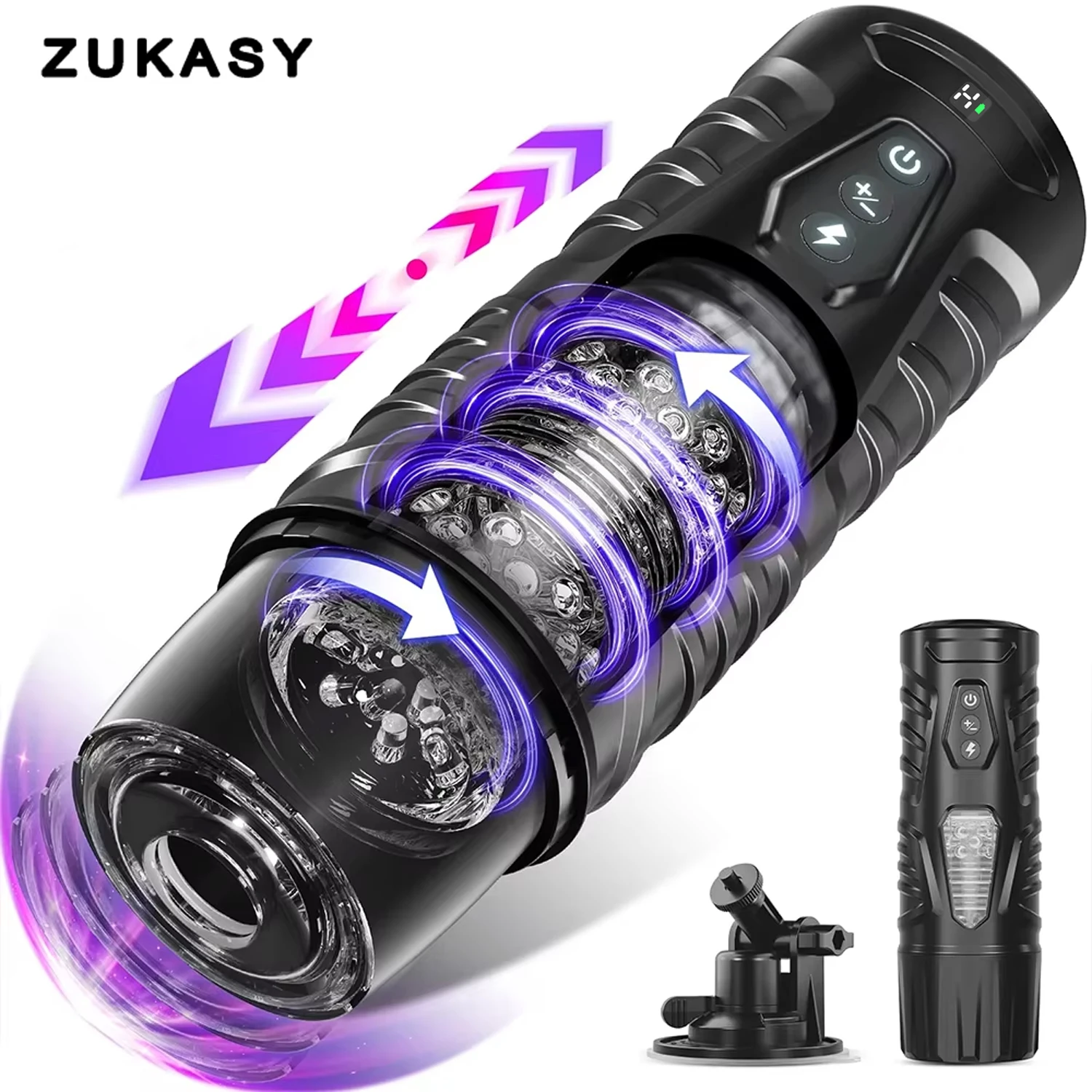 Masturbatore maschile automatico 7 modalità di rotazione telescopica Masturbatore Tazza elettrica Figa tascabile Pene Giocattolo del sesso per uomini Forniture per adulti