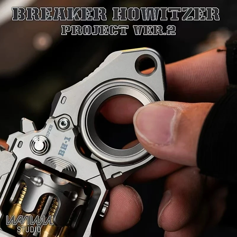 EDC Saboteur Revolver Flip Push Slider Gun Decompression Fidget Spinner Stress Relief Titanium Alloy Fingertip Ratchet Gyro Toy fidget toy,sensory fidget toy,anti stress toy,finger sensory toy,fingertip gyroscope toy