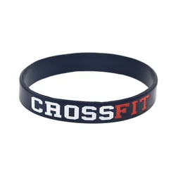 Crossfit Silicone Sport Wristband Bracelet - 1/2 Inch Wide, Unisex, Available in 4 Colors - 20cm (Black)
