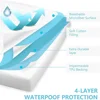 100% Waterproof Fitted Bed Sheet A-Class Clip Cotton Quilted Mattress Cover Protector with Elastic Band Queen King Size Decor 2