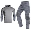 Tactical Sets Camo Suit Husband CP Gen3 Hunting Clothes Fold Men Pants Combat Uniform +Pads Airsoft T Shirts 1