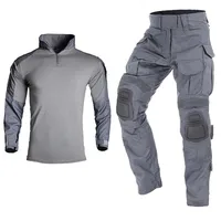 Tactical Sets Camo Suit Husband CP Gen3 Hunting Clothes Fold Men Pants Combat Uniform +Pads Airsoft T Shirts 1