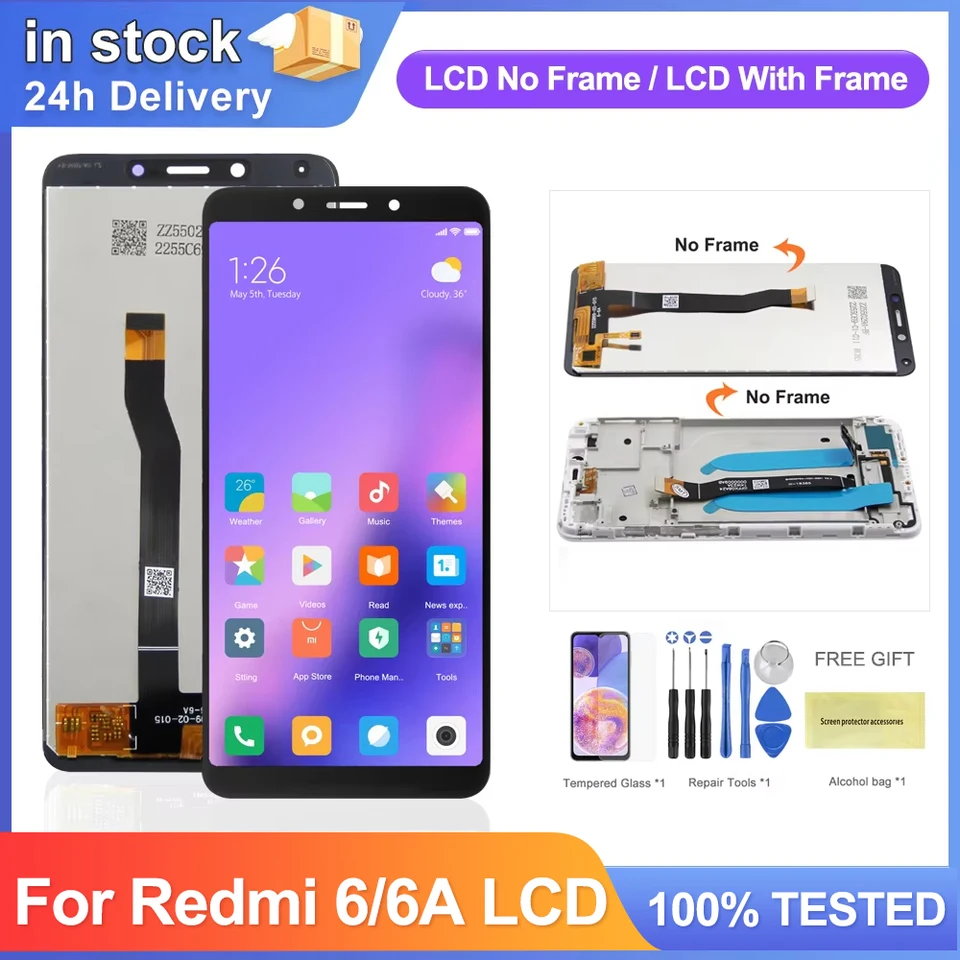 Vetro Display Xiaomi Display LCD Touch Screen Per Xiaomi Mi A2 Lite Redmi 6 Pro Schermo N 690719 - Foto 5