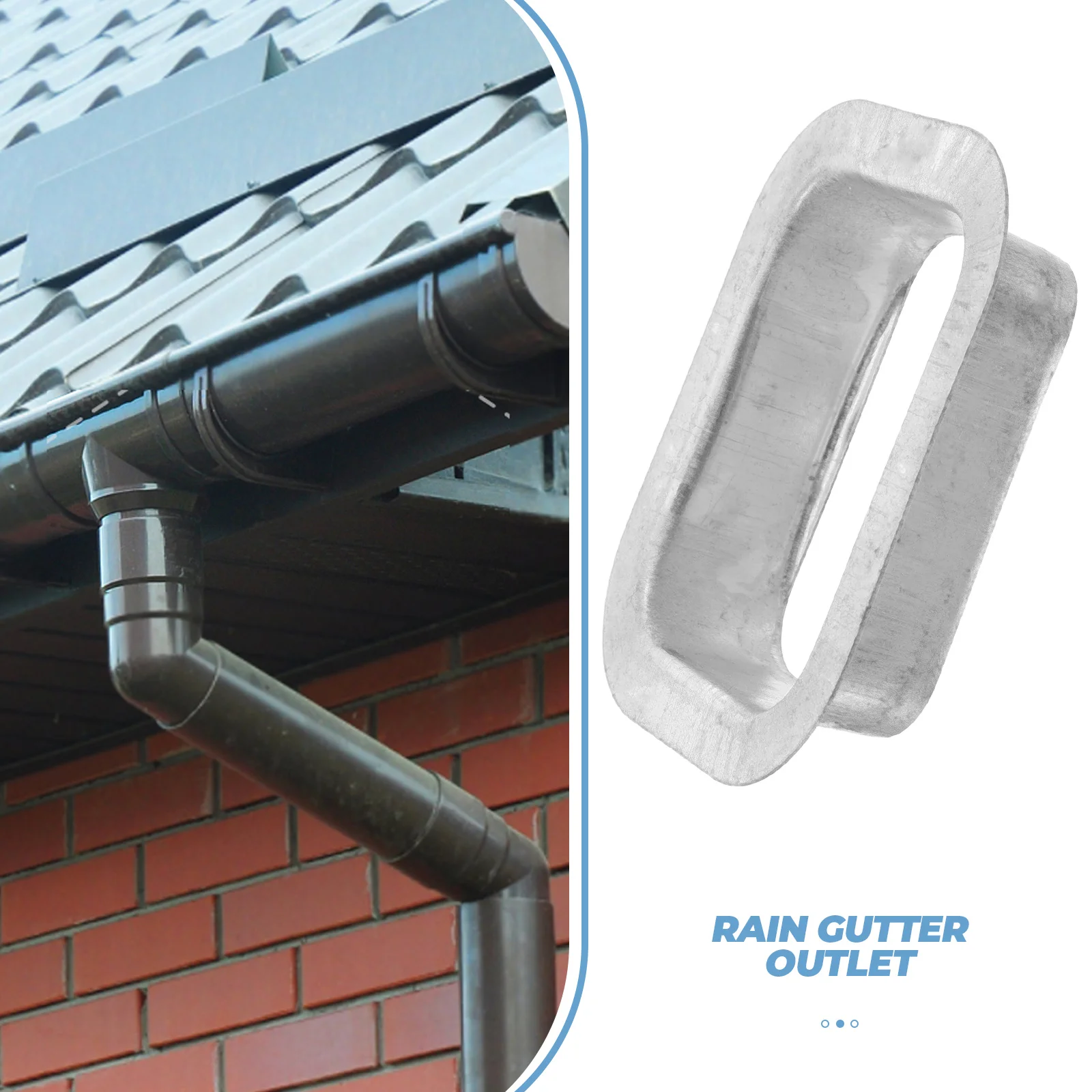 Aluminum Alloy Drainage Pipe Connector Gutter Downspout Extensions Rain Gutter Drain Outlet Plumbing Roof Water System Gutters