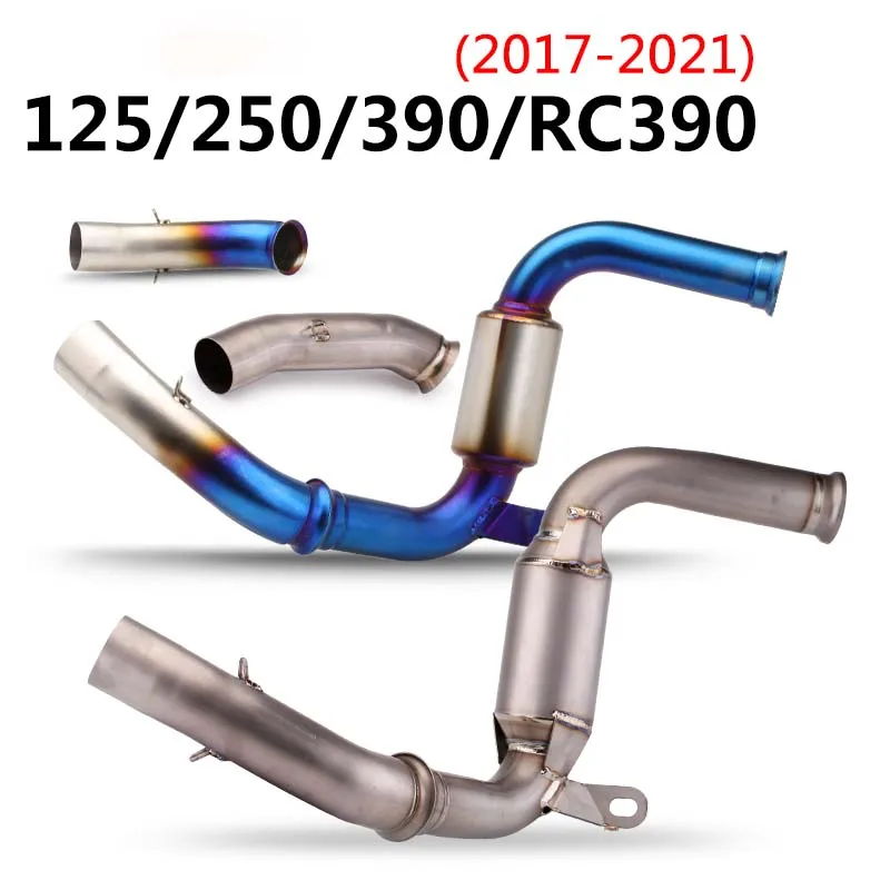 thumbnail image 2 of For Yamaha FZ6 FZ6-N 2004 2005 2006 2007 2008 2009 Qiilu Motorcycle Slip On Exhat Middle Pipe Connector 51mm Exhat Mid Pipe Link Pipe Tube Stainless Steel 2 of 9