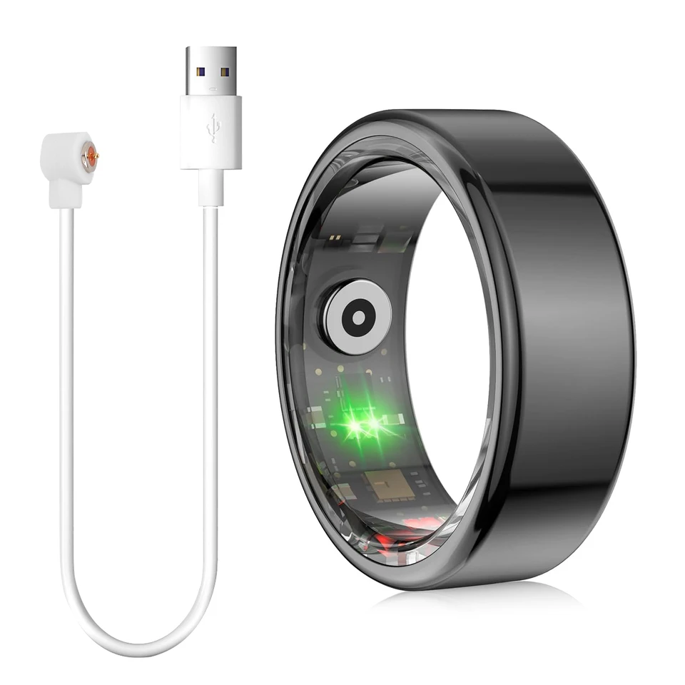 Gold Smart Health Tracker Ring with Long Battery Life