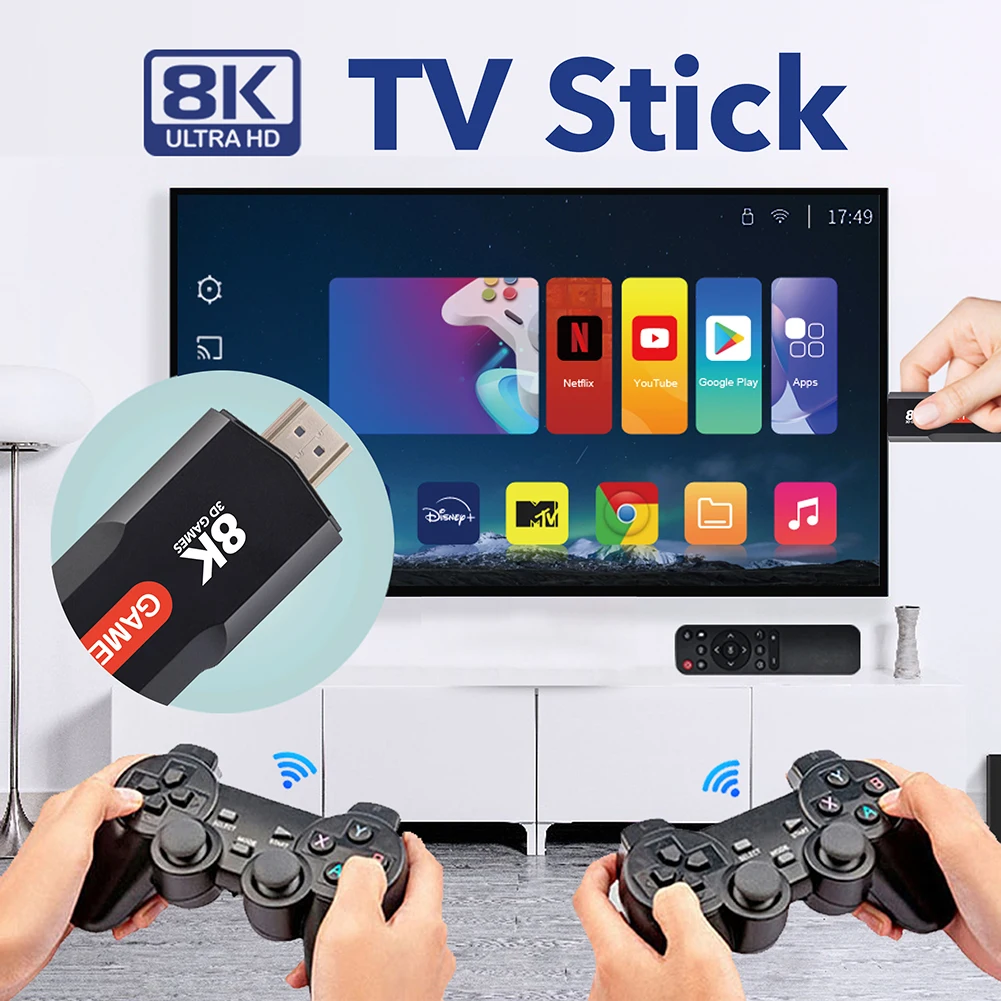 Support OTG OTA Upgrade Quad Core ARM Cortex-A53 Processor 2.4G Mini Pocket Games Console Wireless Game Machine for Boys Girls