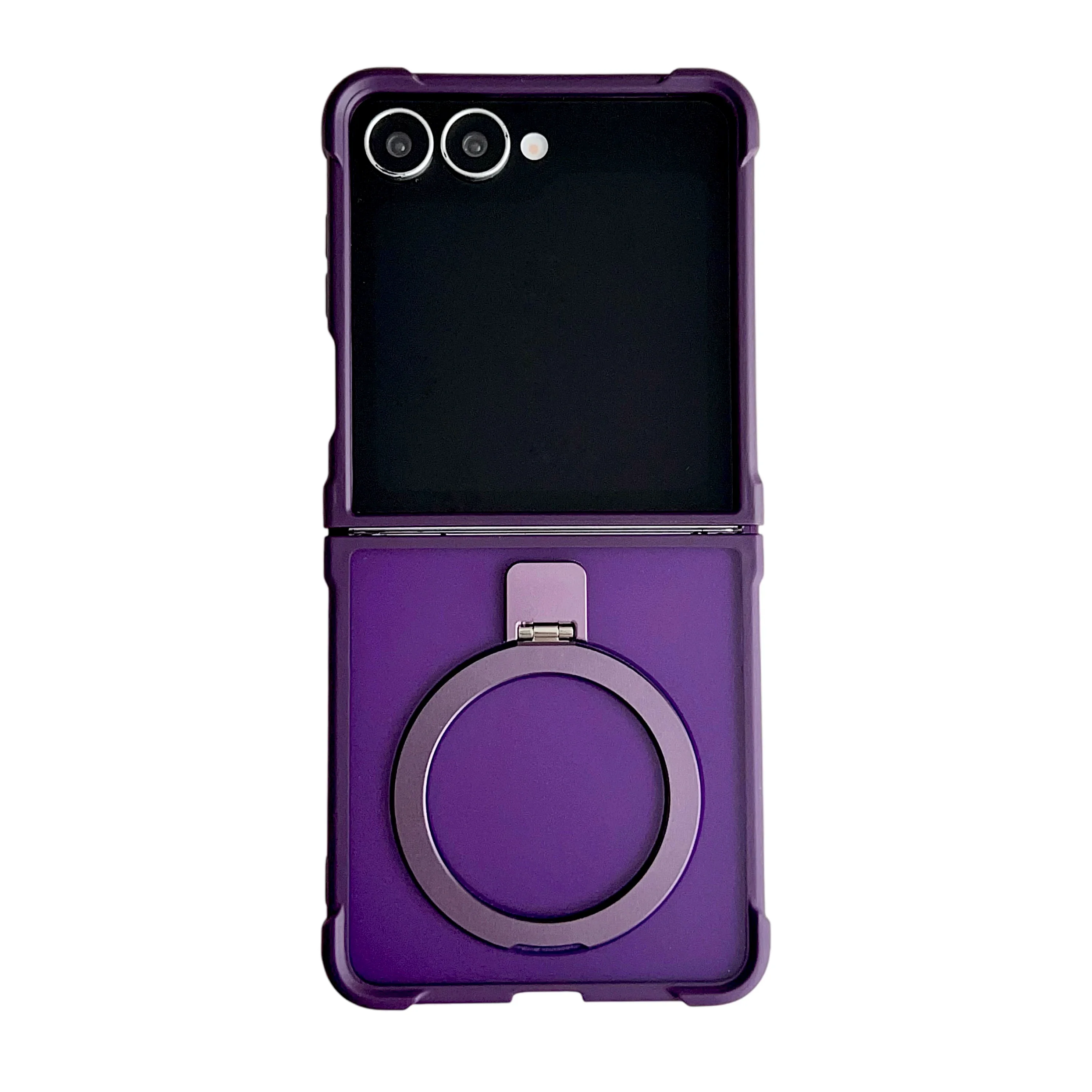 Frosted Translucent Magnetic Holder Case - Luxury Shockproof Soft Cover