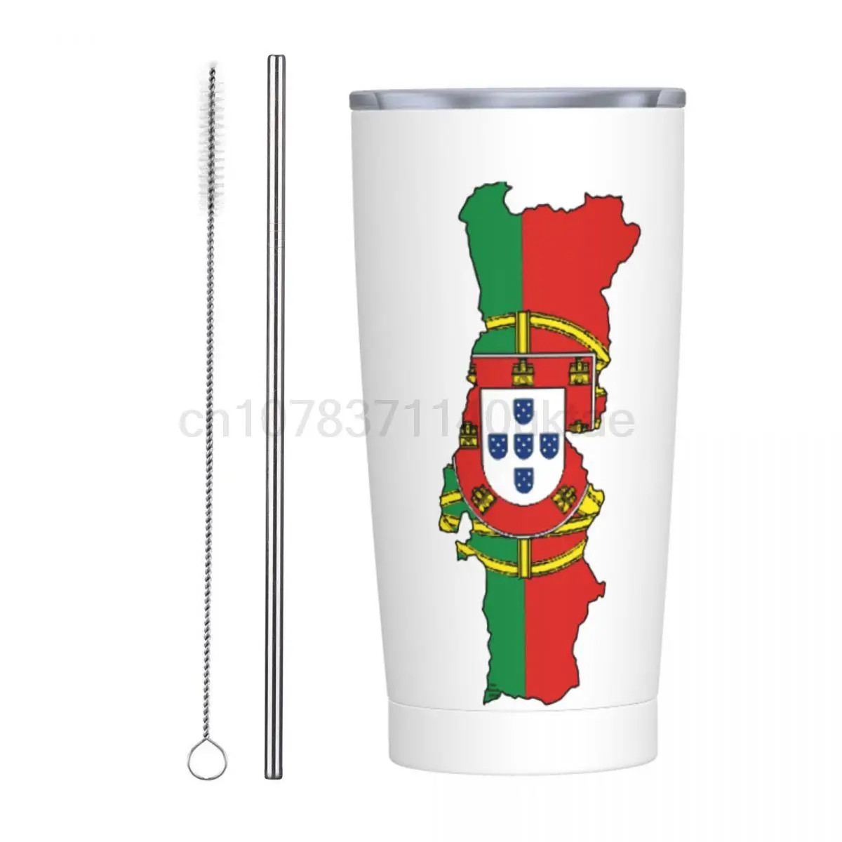 

Вакуумная Изолированная кофейная чашка с флагом португальского флага, автомобильные кружки из нержавеющей стали, бутылка для воды, 20 унций