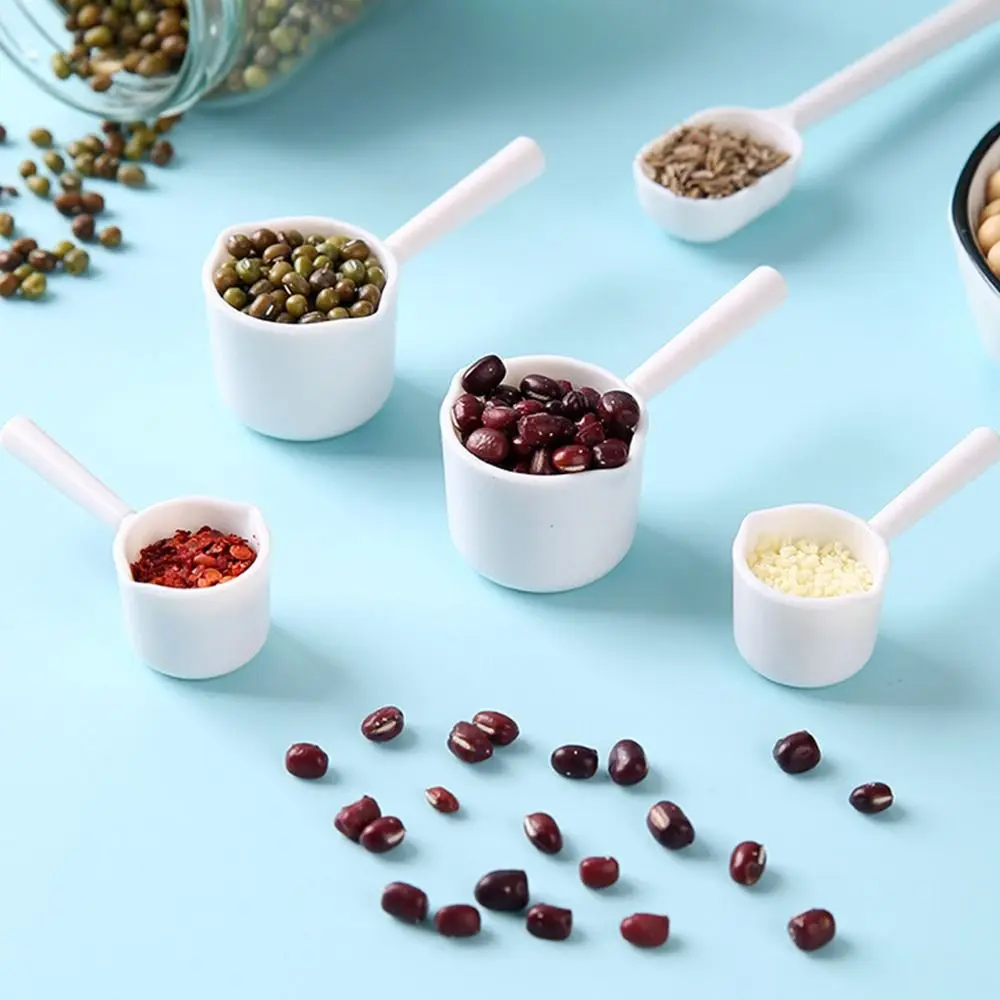Multi-purpose Transparent Plastic Measuring Spoon with Scale Pet Feeding Scoop Salt Spoon Washing Powder Kitchen Gadgets