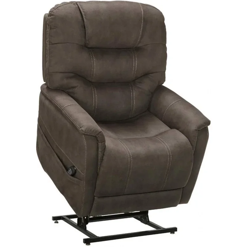 by Ashley Ballister Contemporary Power Lift Recliner, Brown