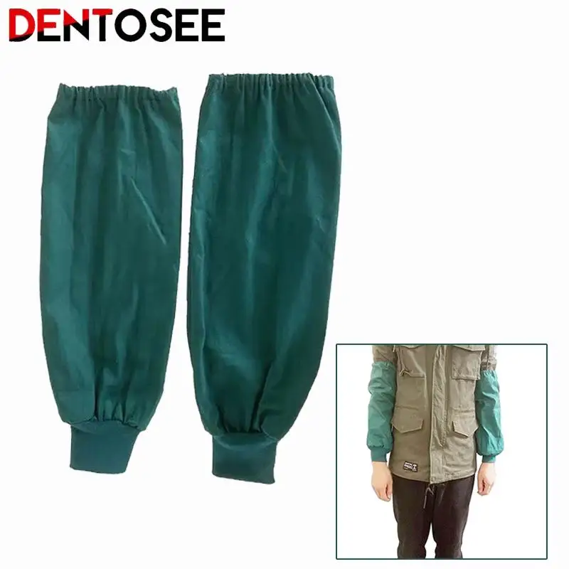 

1 Pair Dental Cleaning Anti-Dirty Sleeve Cuff Protection Accessories Dark Green Cotton Clean Supplies