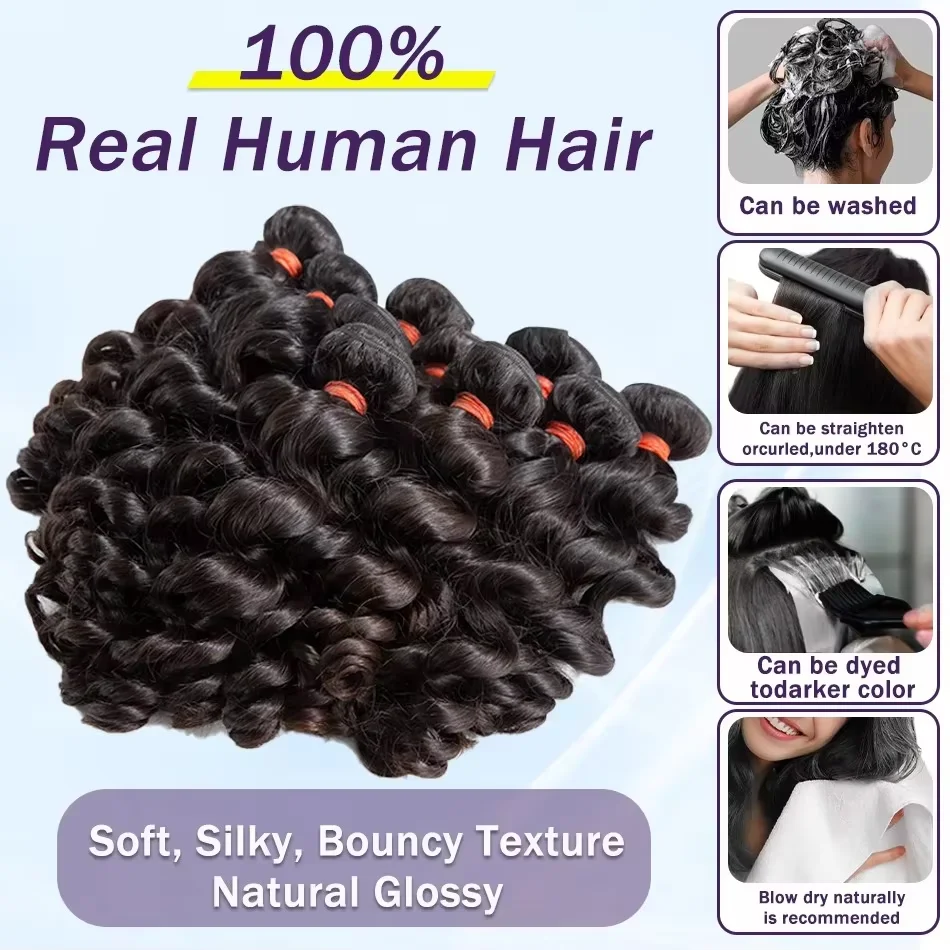 30 Inch Loose Deep Wave 100% Human Hair Bundles Brazilian Virgin Raw Water Curly  Hair Bundles Deep Wave Extensions Double Weft 3