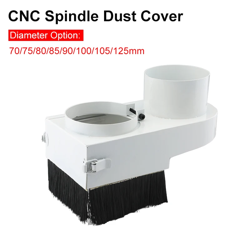 CNC Spindle Dust Cover 70 75 80 85 90 100 105 125mm CNC Machine Tool Woodworking Engraving Brush Cleaning Tool