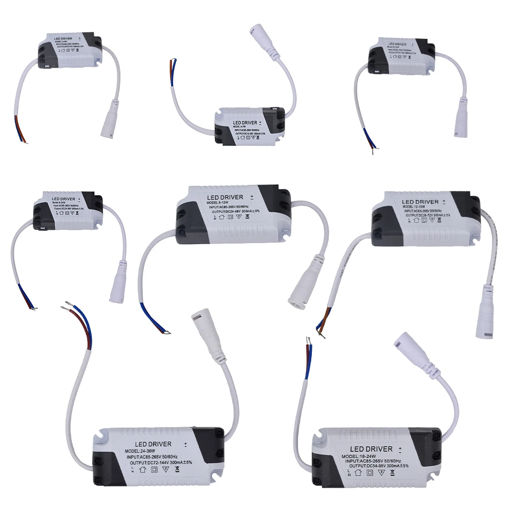 Description Picture 3 of itemLED Constant Current Driver AC85-265V 3-4W 4-7W 8-12W 12-18W 18-24W 24-36W Power Supply Adapter Transformer for Panel Light