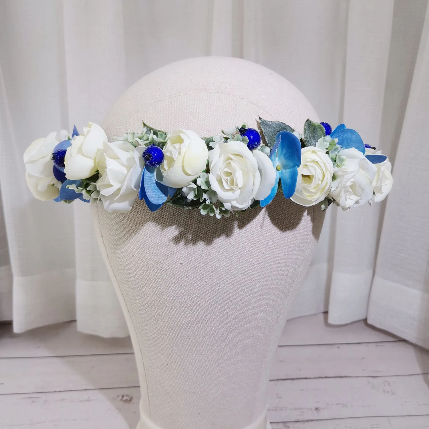 Fascia Per Capelli Sposa Con Perle E Fiore Rosa IYOU - Copricapo Floreale Per Bambine E Ragazze, Accessorio Per Cerimonie