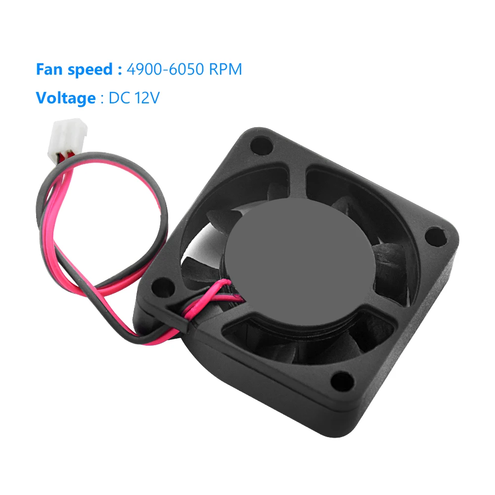 Cooling Fan 40mm 2 Pin PC Fan 40x40mm 2 Pin Black Desktop CPU Heatsink Cooler Cooling Fan DC 12V 4010 Model
