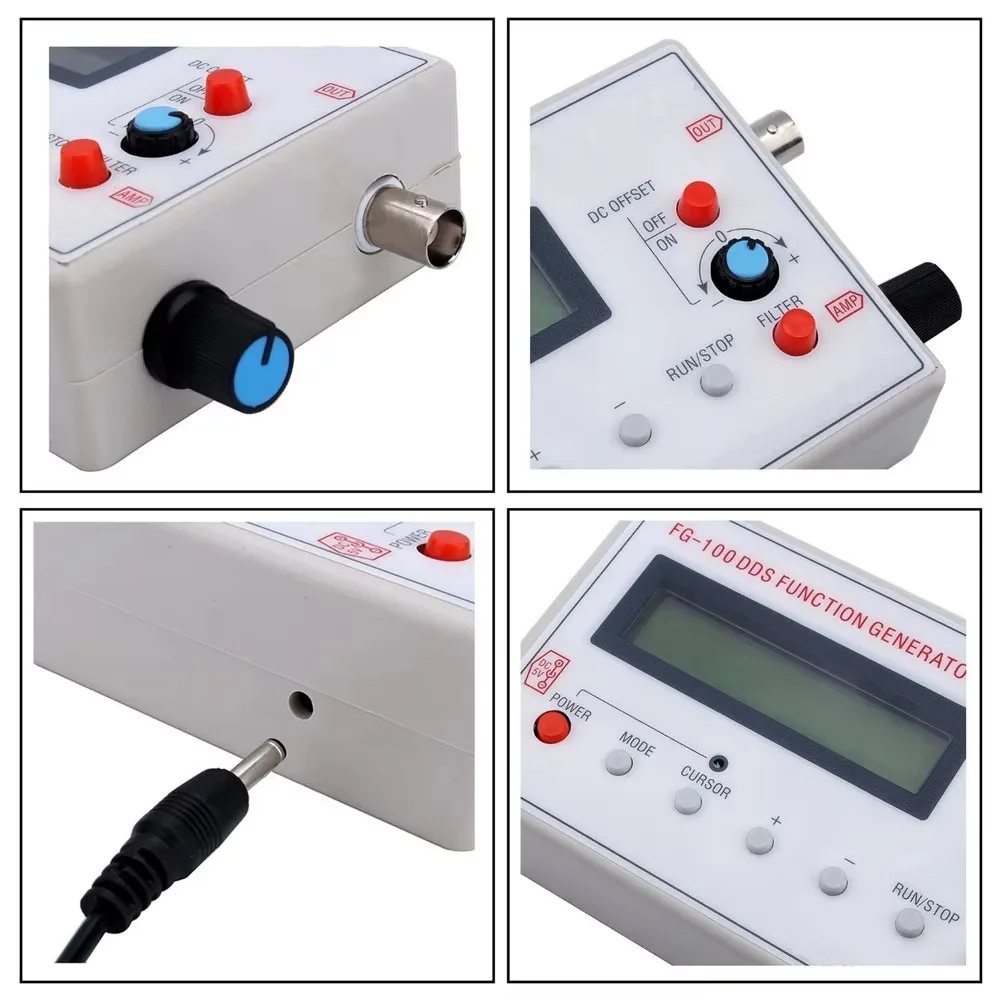 Enhanced DDS Function Signal Generator, 1Hz-500kHz, Multi-Waveform Output, USB Powered Frequency Tester