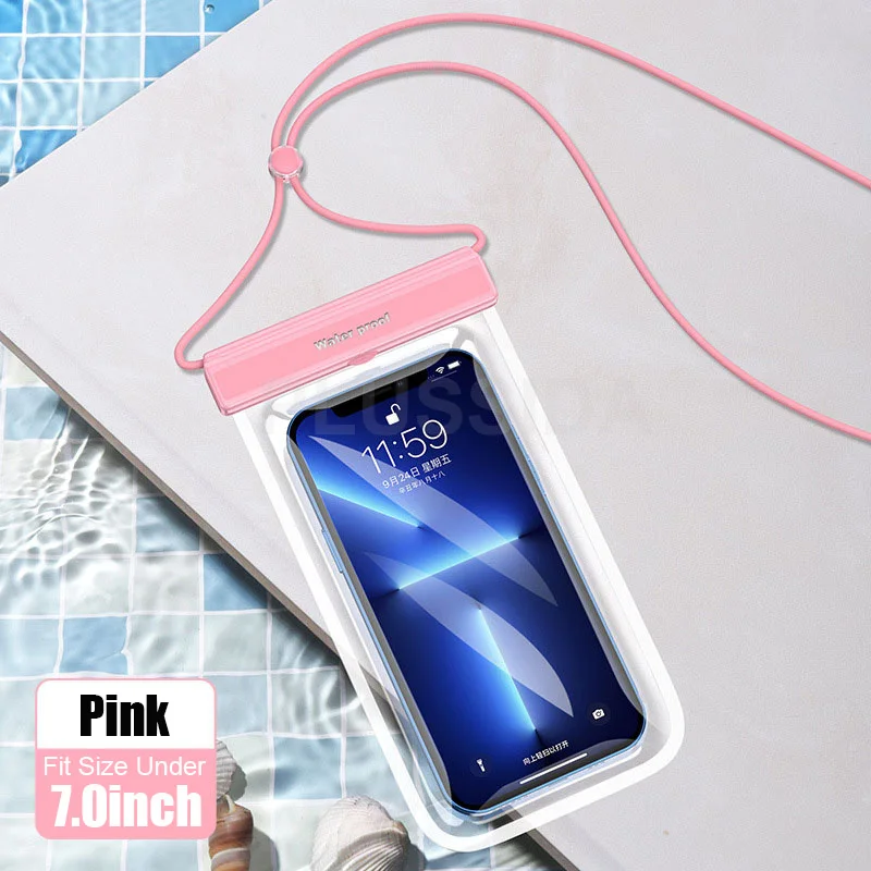 Waterproof Phone Case Under 7.0 inches For iPhone 13 Pro Max Swim Case IPX8 Universal Cover For Huawei Xiaomi Redmi Note Samsung iphone 12 phone case