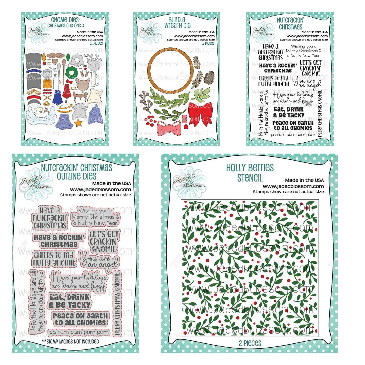 

Nutcrackin' Christmas Build a Wreath Die Holly Berries Stencil Metal Cutting Dies Stamps Stencil Set DIY Scrapbook Decoration