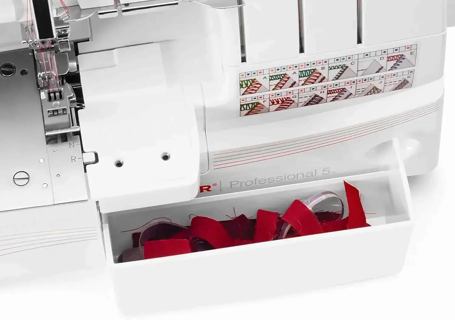 14T968DC Serger Overlock 2-3-4-5 Stitch Capability 1300 Stitches per minute Self Adjusting Sewing