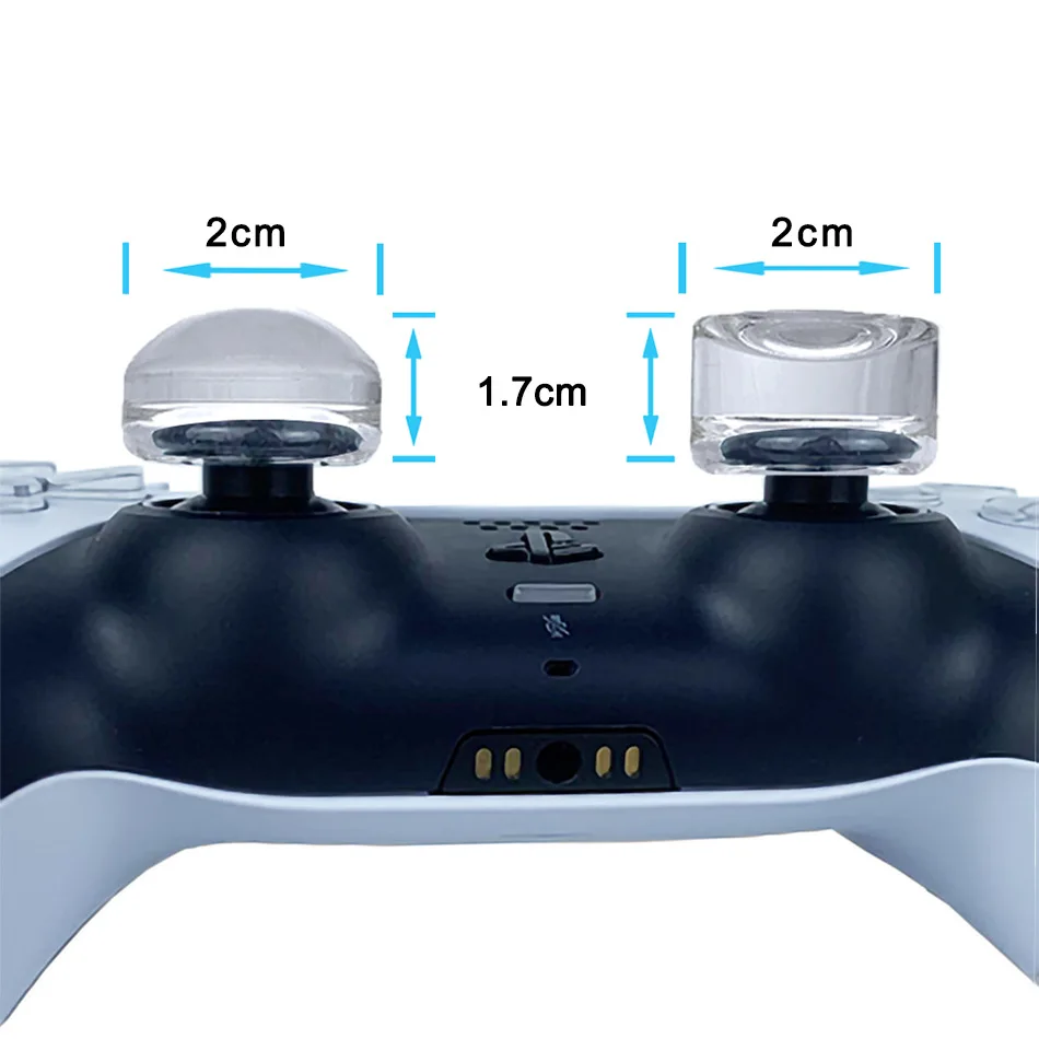 10x Tappi In ABS Per Levette Analogiche PS4, Neri - Antiscivolo E Impugnatura Per Joystick PS4/Slim/Pro