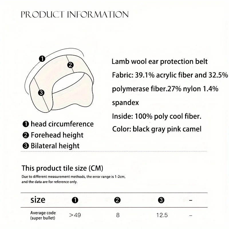 Warm earmuffs One-Piece Autumn and Winter Women's Earmuffs Outdoor Windproof Plus Velvet Warm Men's Ear Protection Headband